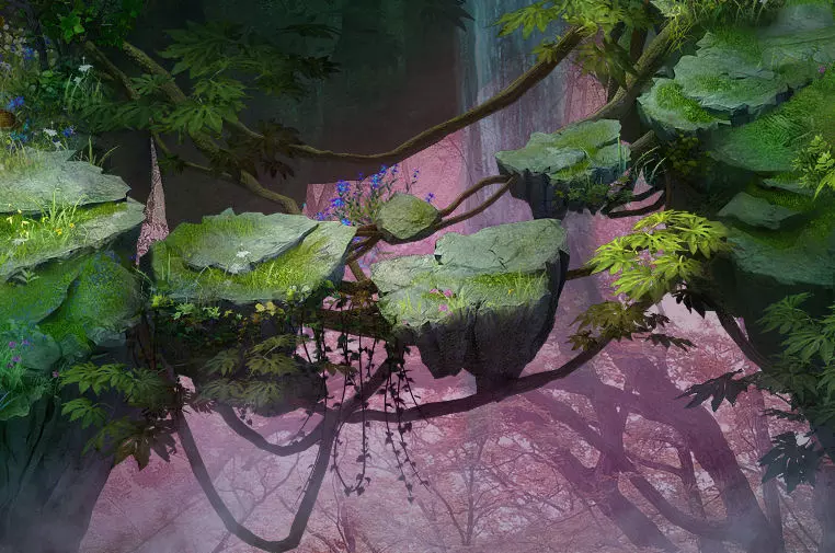 Fairy town - stone ladder 3D model