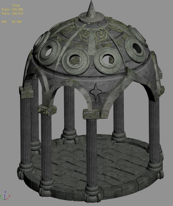 Fairy town - pavilion 3D model_2