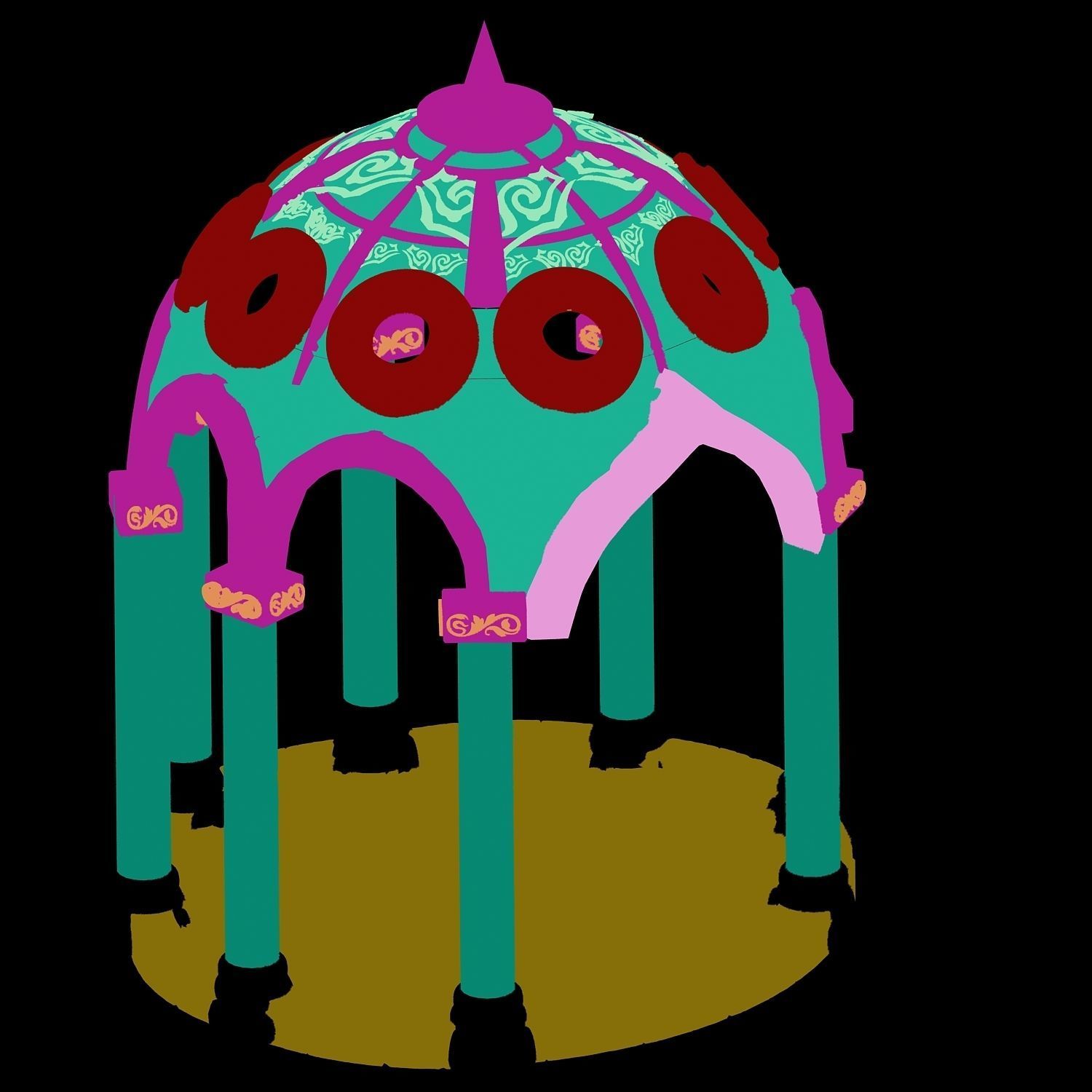 Fairy town - pavilion 3D model_5