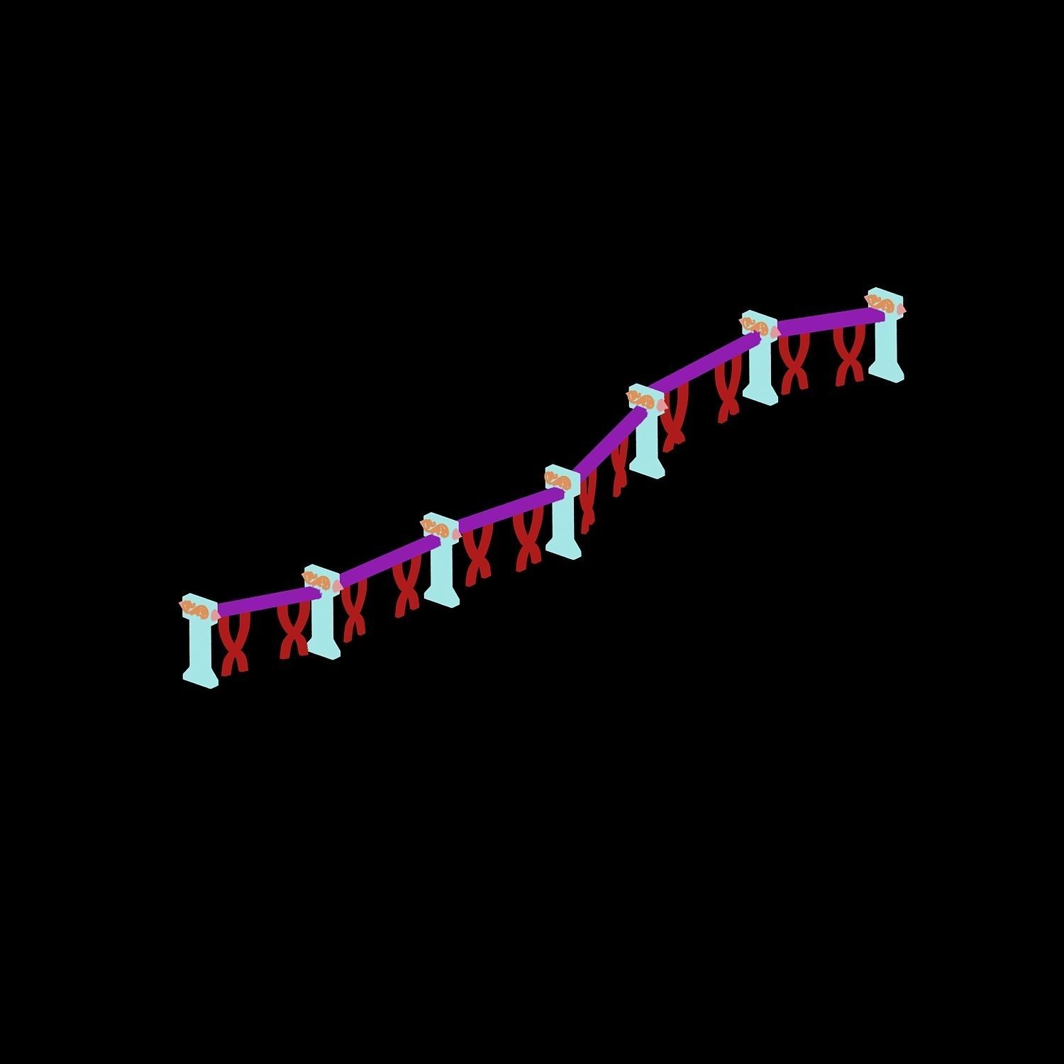 Fairy town - fence 3D model_2