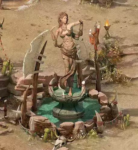 Forgotten tribe - harvest goddess broken stone