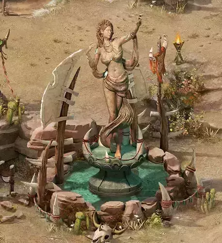 Forget tribe - harvest goddess stone carving