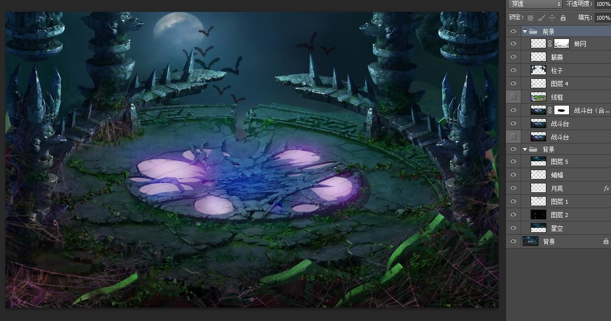 Dark jungle 3D model_1