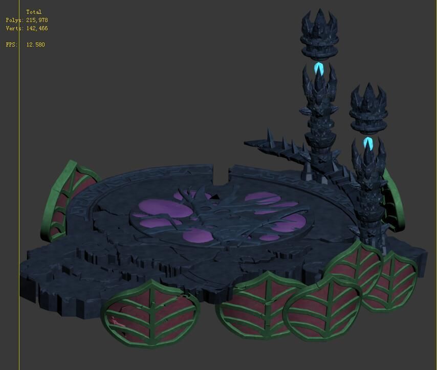 Dark jungle 3D model_2