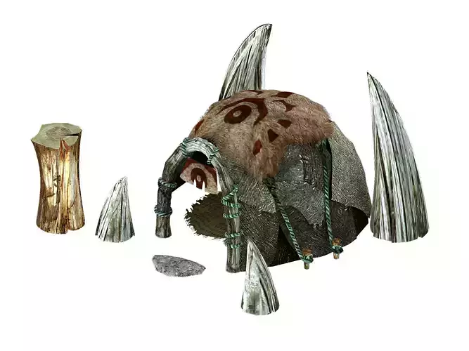 Primitive tribe building - small tent