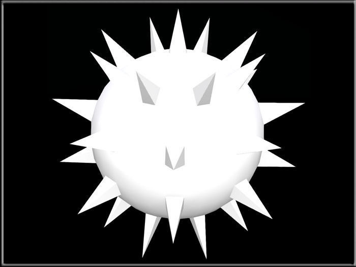 Spike Ball Low-poly 3D model_2