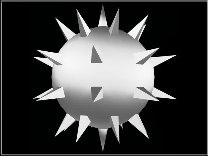 Spike Ball Low-poly 3D model_1