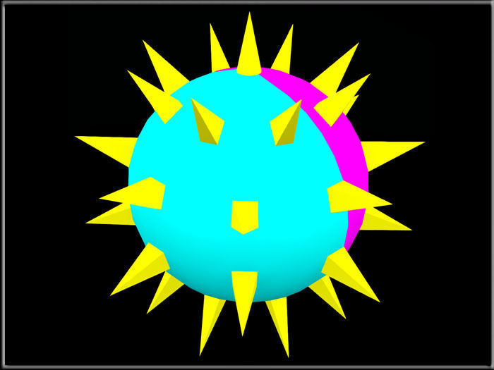 Spike Ball Low-poly 3D model_4