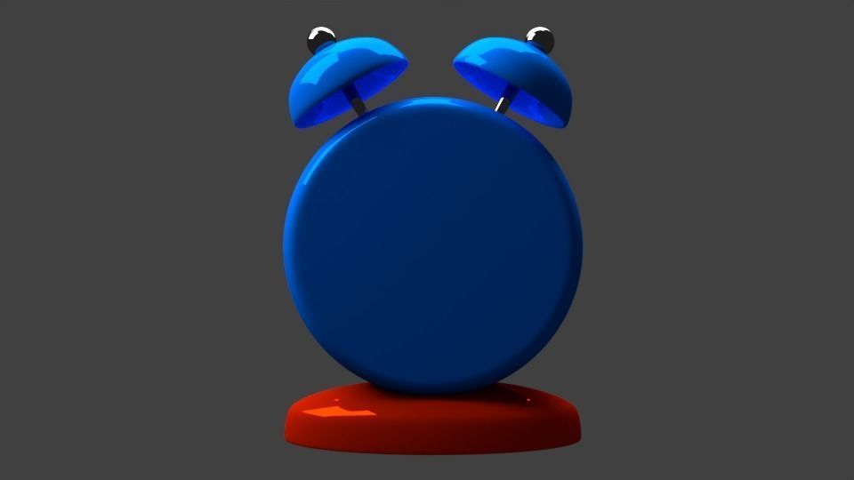 Cartoon Alarm Clock Free 3D model_3