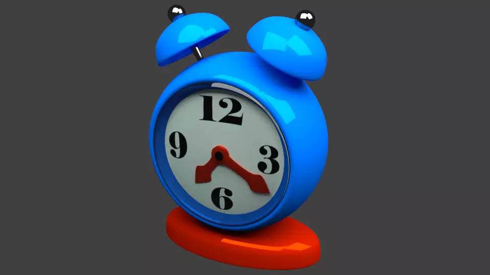 Cartoon Alarm Clock Free 3D model_0