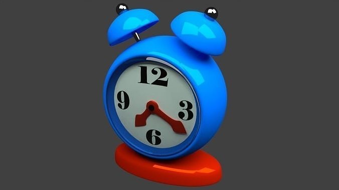 Cartoon Alarm Clock Free 3D model