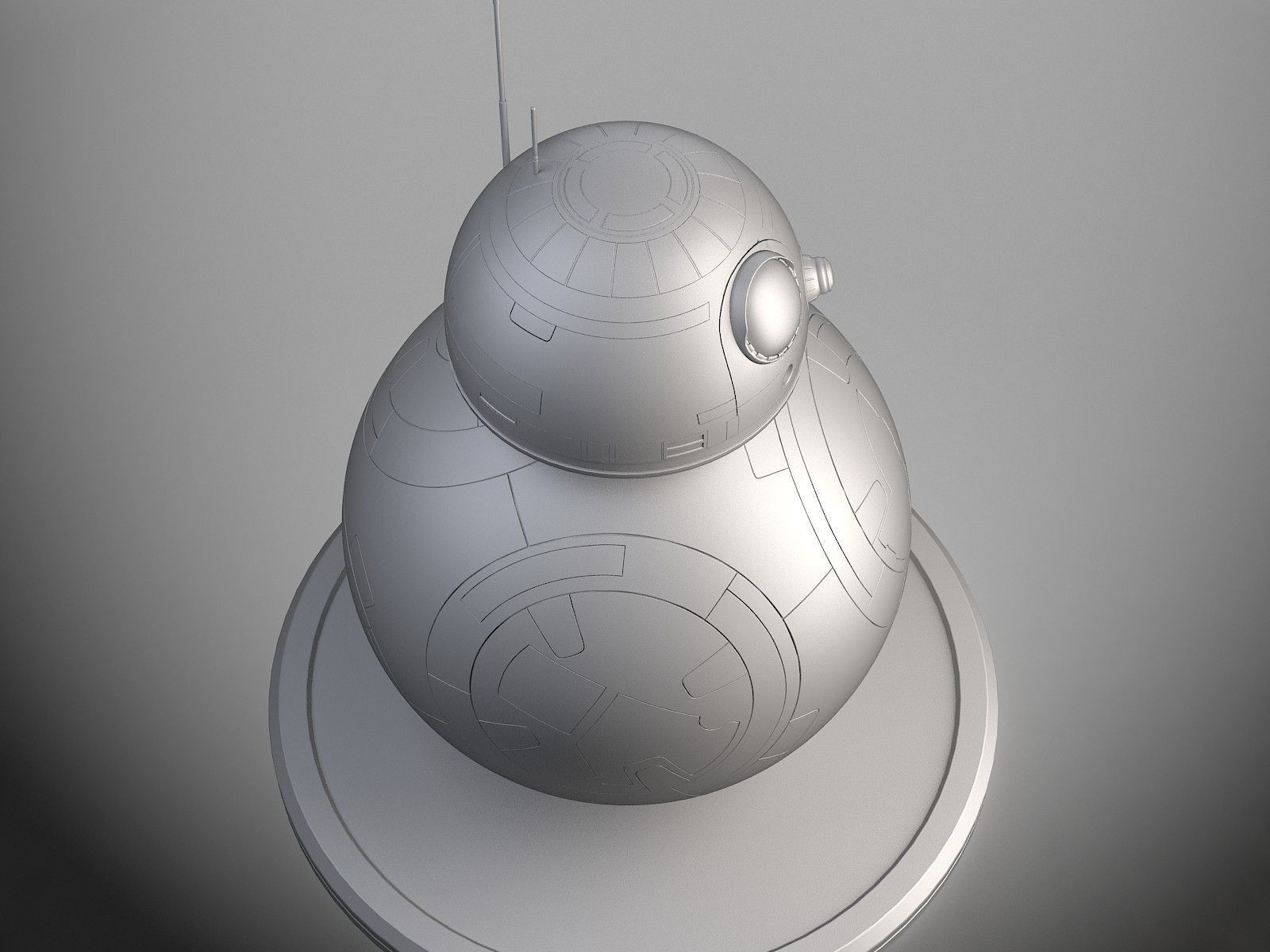 Star Wars Tech Droid bb8 3D model_9