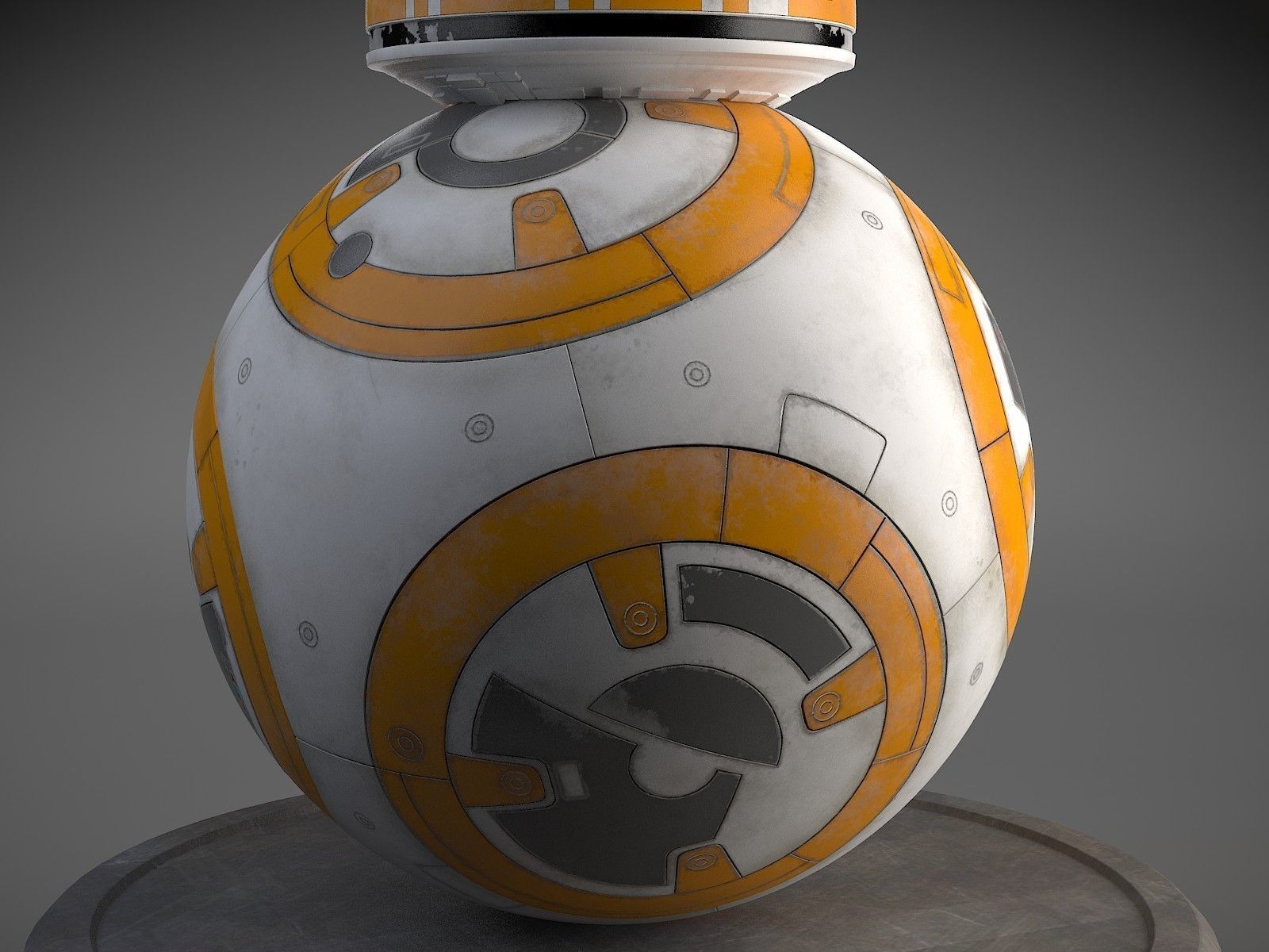 Star Wars Tech Droid bb8 3D model_4