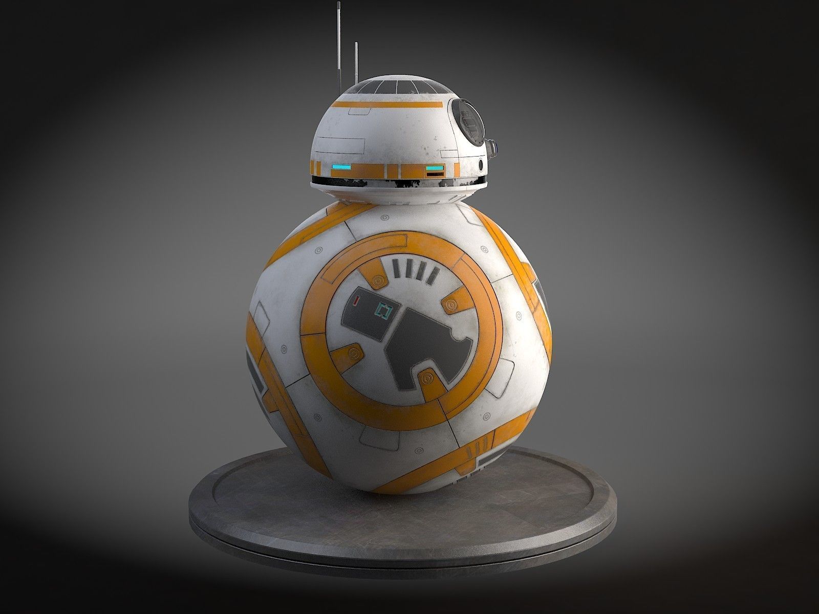 Star Wars Tech Droid bb8 3D model_6