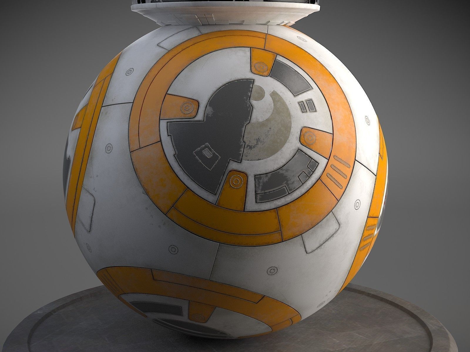 Star Wars Tech Droid bb8 3D model_5