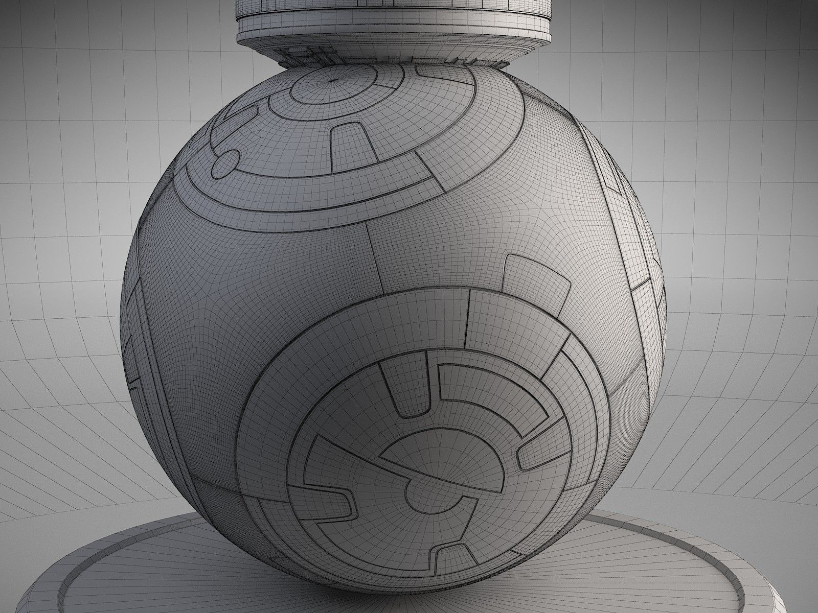 Star Wars Tech Droid bb8 3D model_13