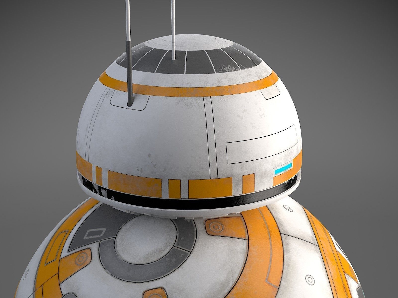 Star Wars Tech Droid bb8 3D model_1
