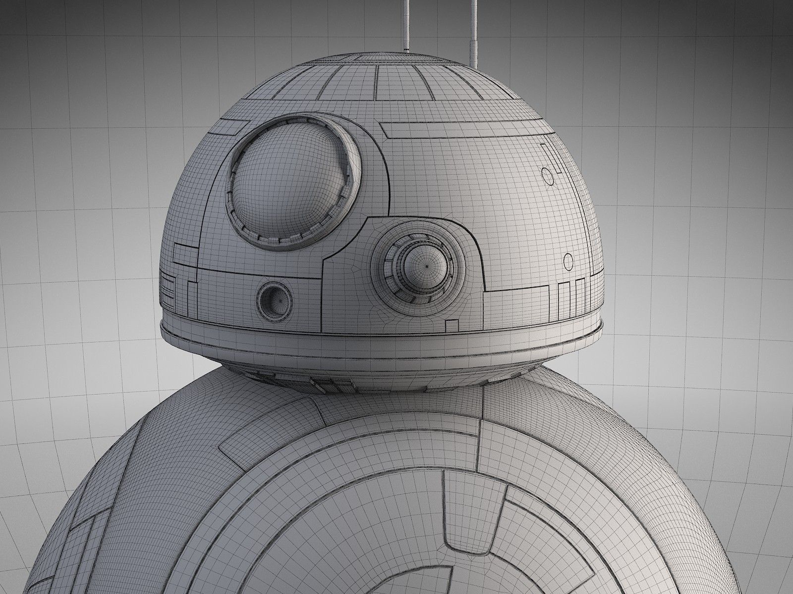 Star Wars Tech Droid bb8 3D model_15
