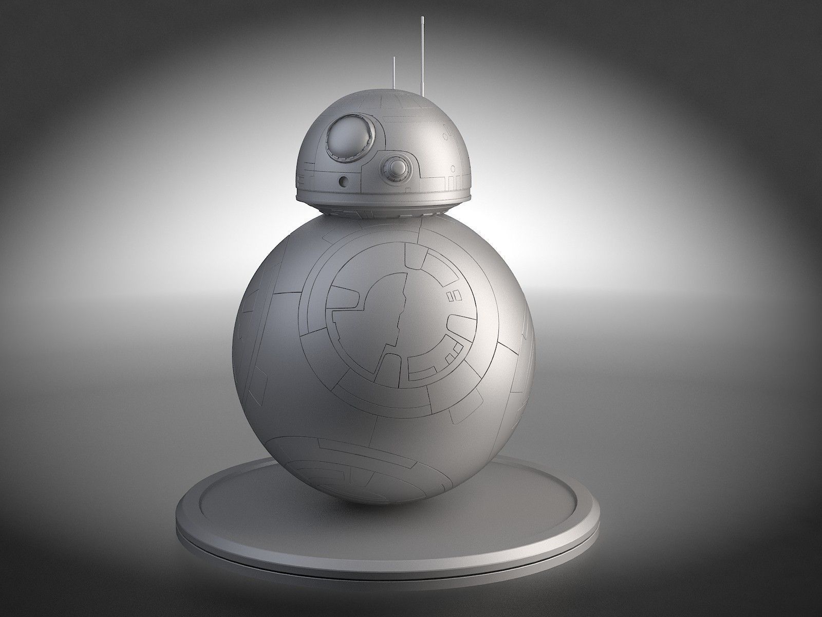 Star Wars Tech Droid bb8 3D model_8