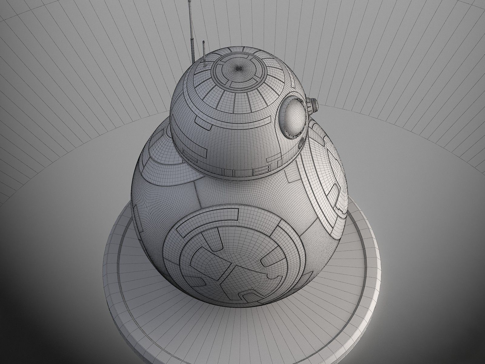 Star Wars Tech Droid bb8 3D model_14