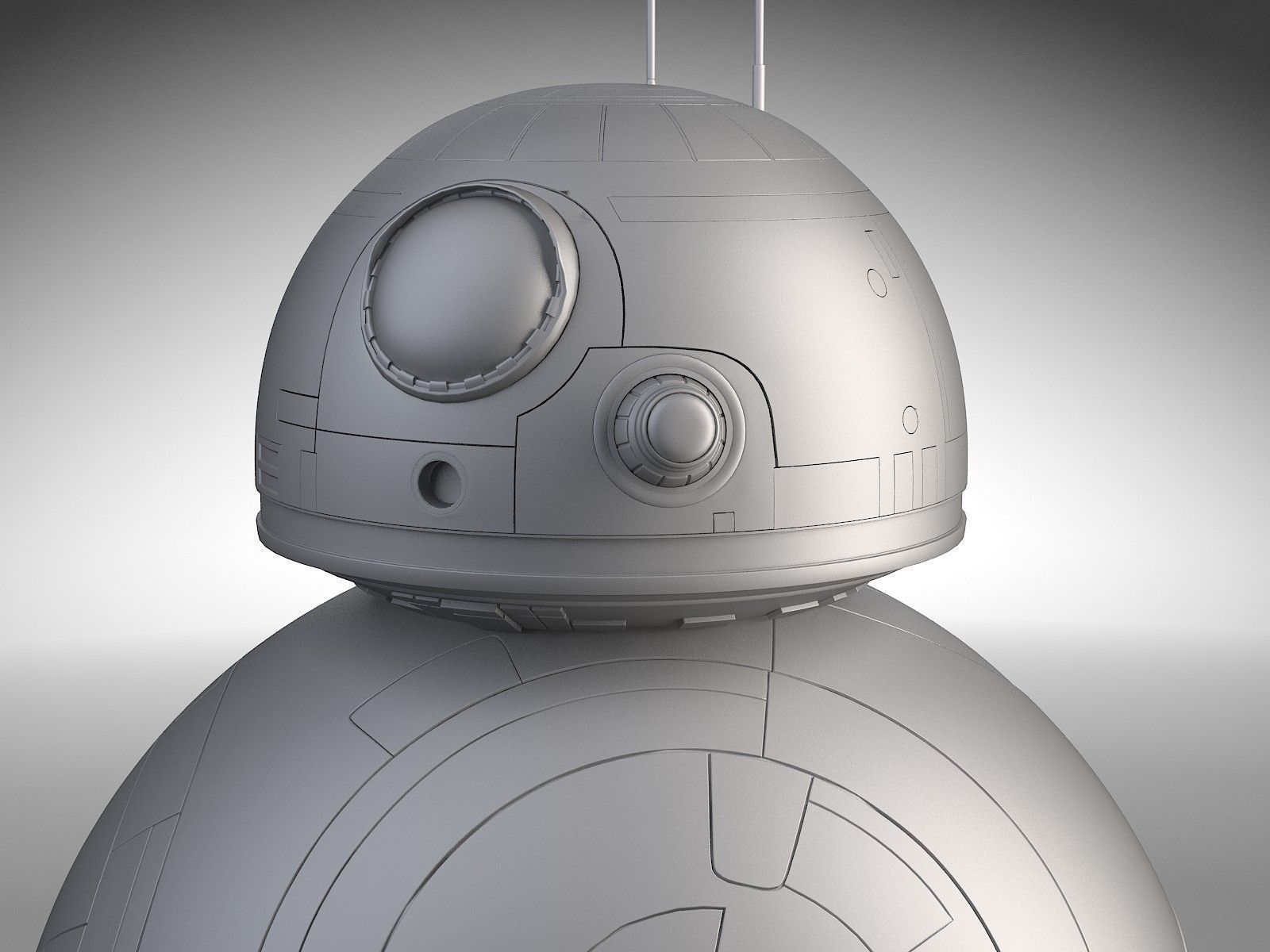 Star Wars Tech Droid bb8 3D model_11