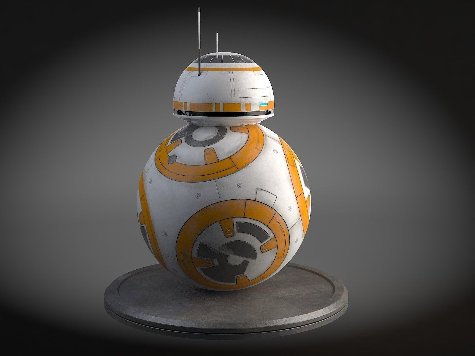 Star Wars Tech Droid bb8 3D model_2