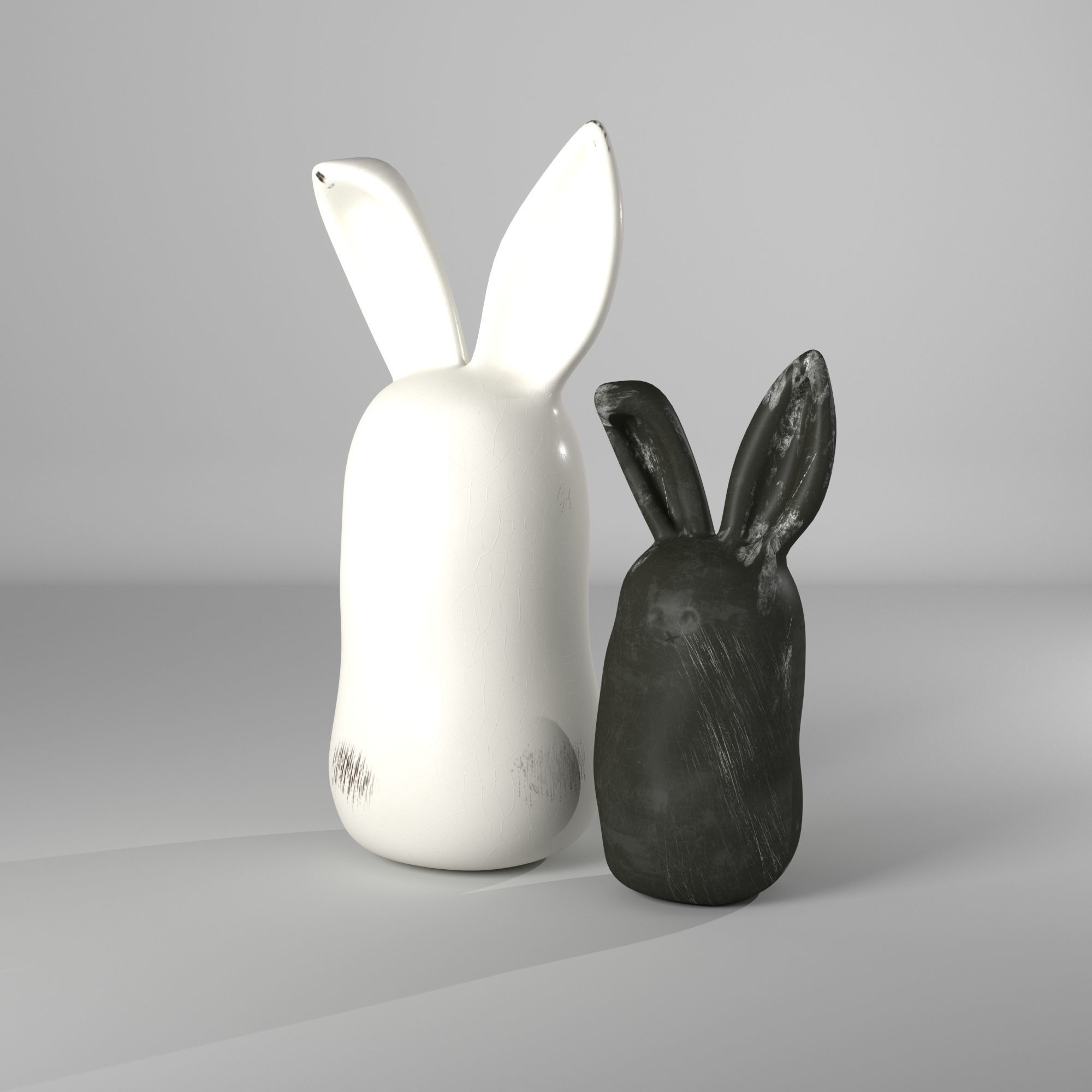 Blaney Rabbit Figurine Animal 3D model_2
