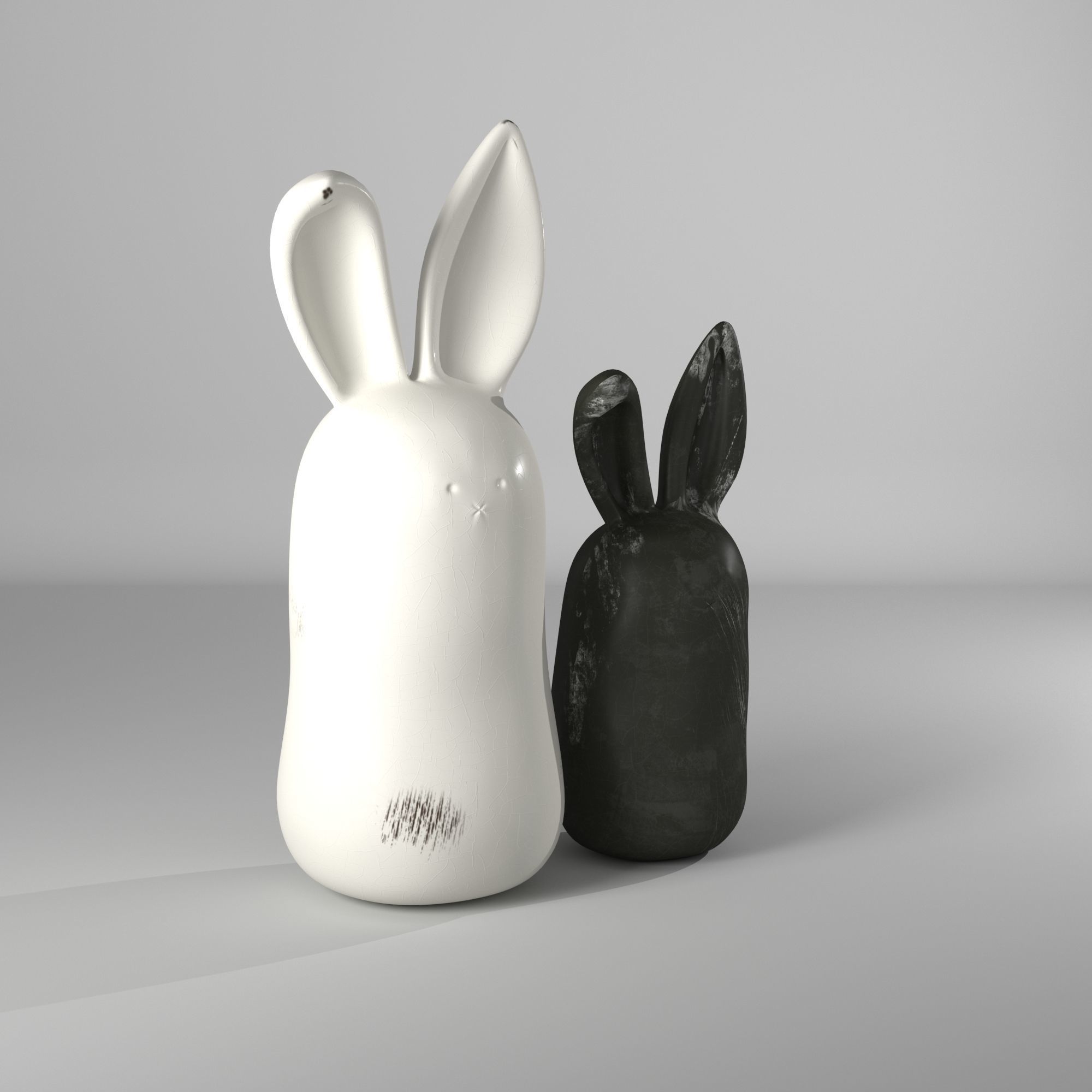 Blaney Rabbit Figurine Animal 3D model_3