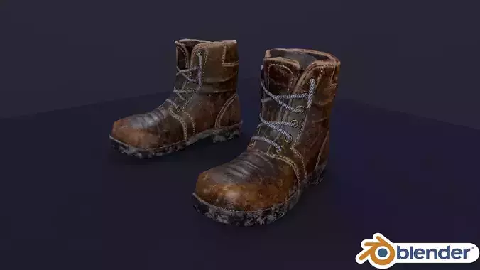 Dirty shoes Free low-poly 3D model