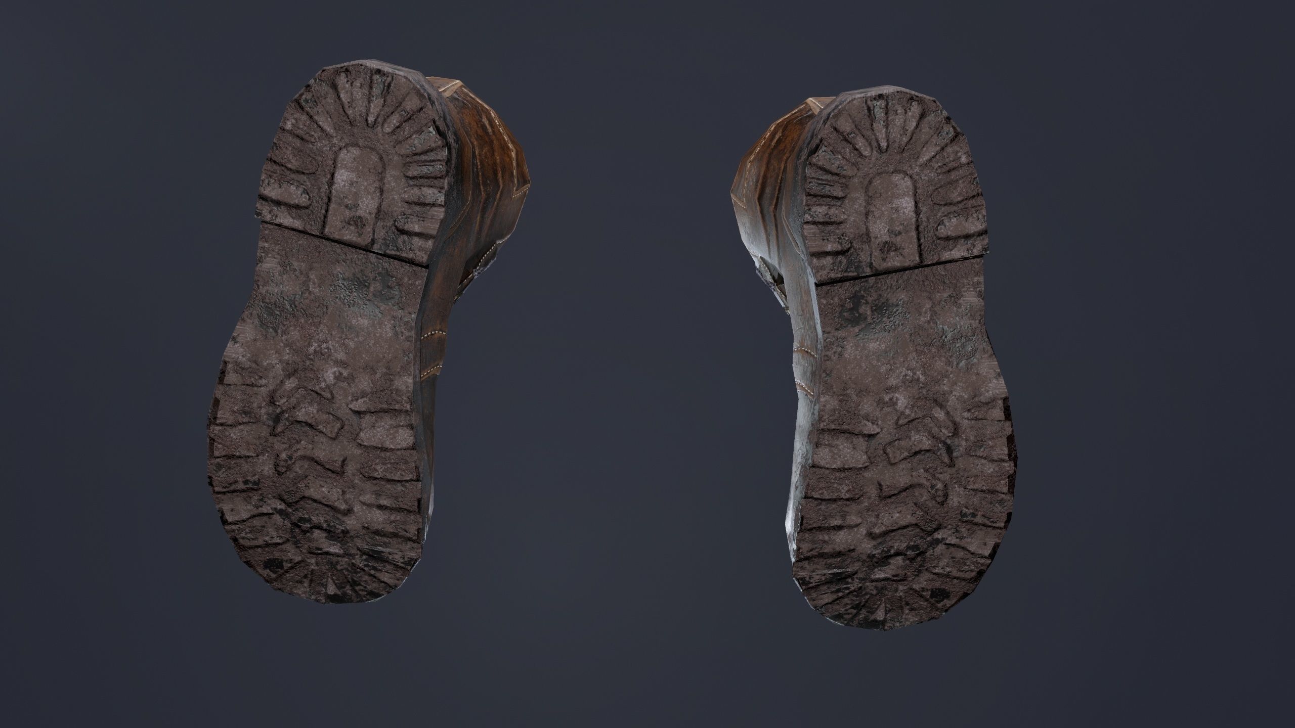 Dirty shoes Free low-poly 3D model_7