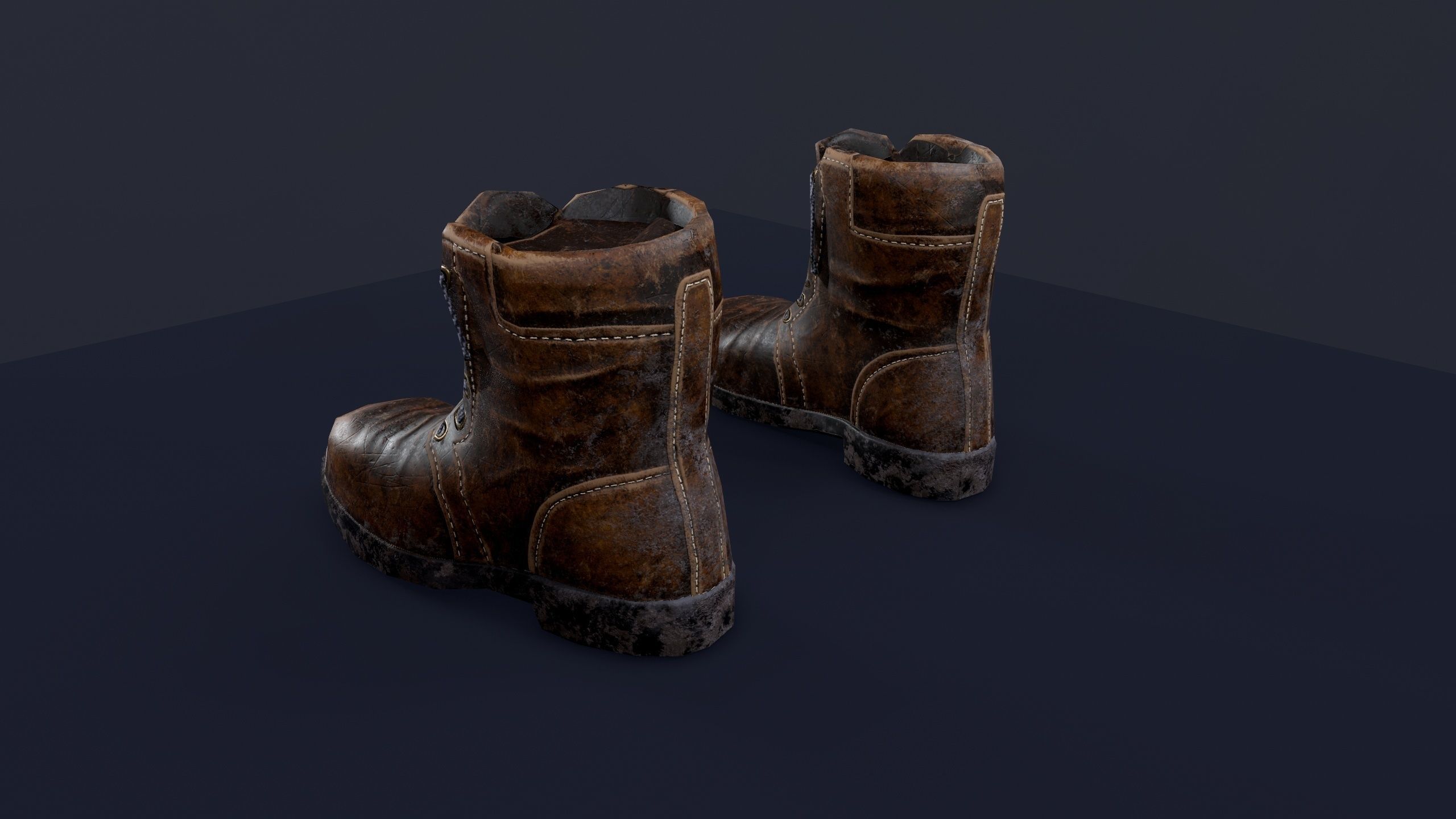 Dirty shoes Free low-poly 3D model_5