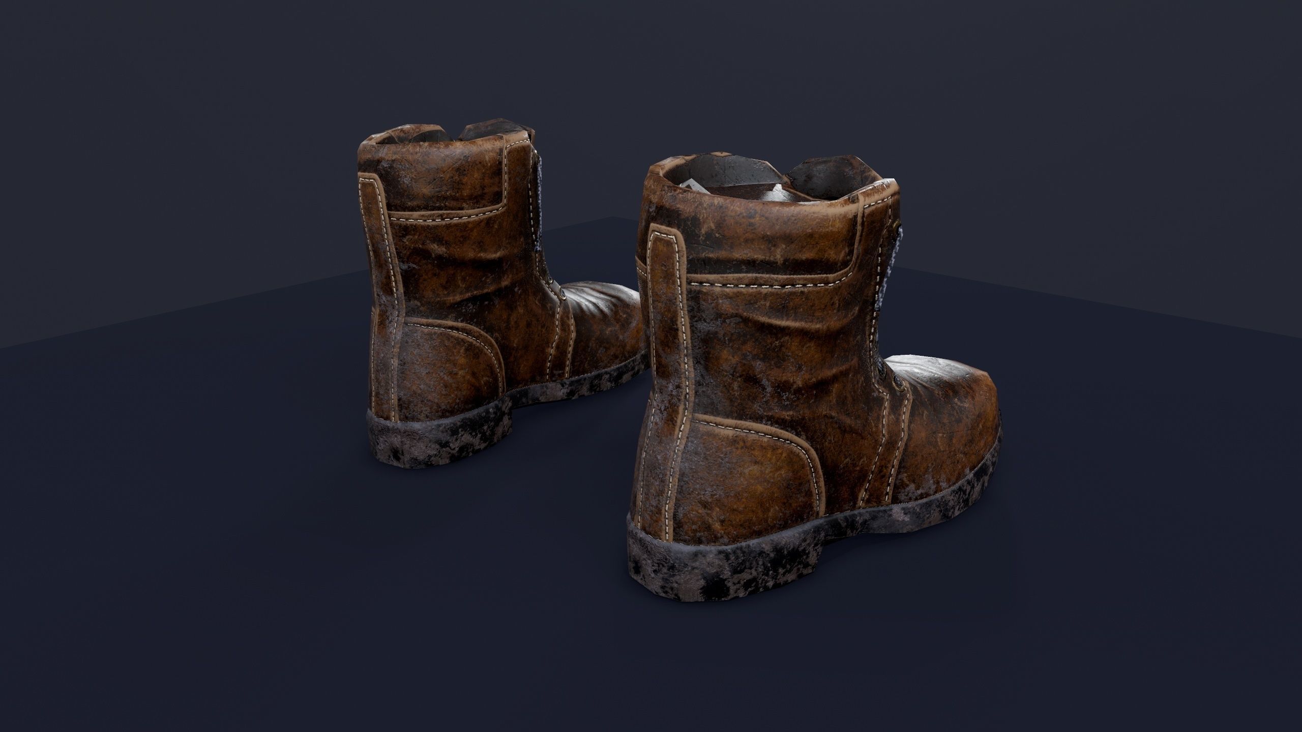 Dirty shoes Free low-poly 3D model_4