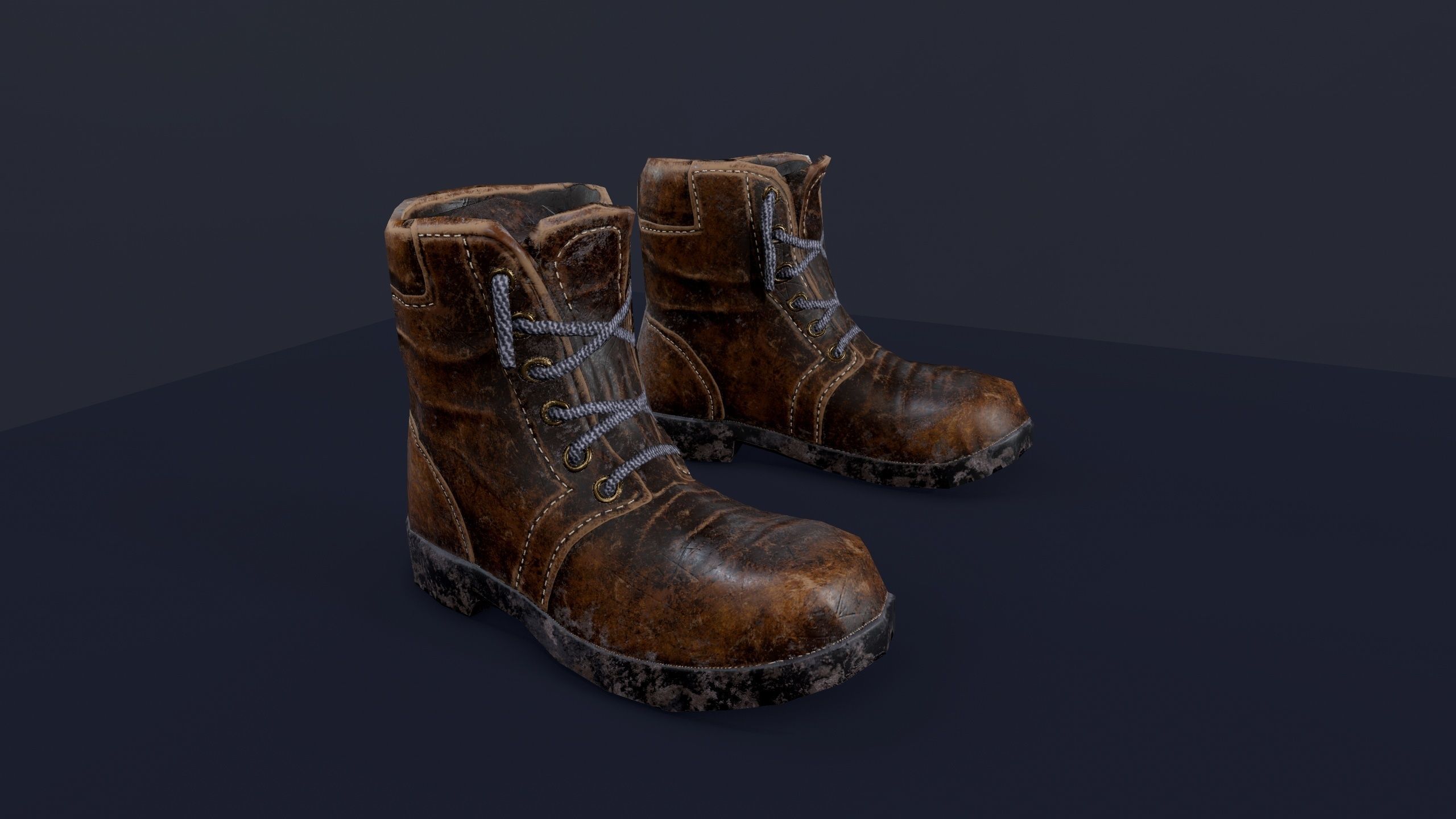 Dirty shoes Free low-poly 3D model_3
