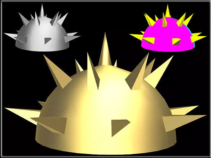 Spike Ball - Half Low-poly 3D model