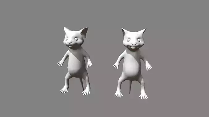 Cartoon mouse base mesh