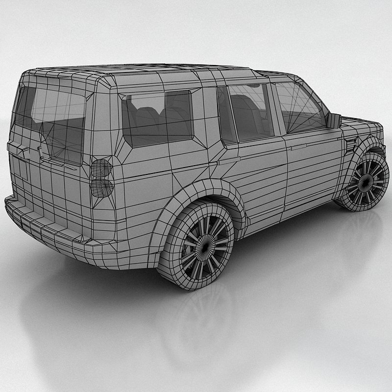 Land Rover Discovery 4 Low-poly 3D model_11