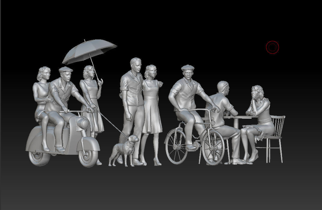 man and woman 3D print model_2