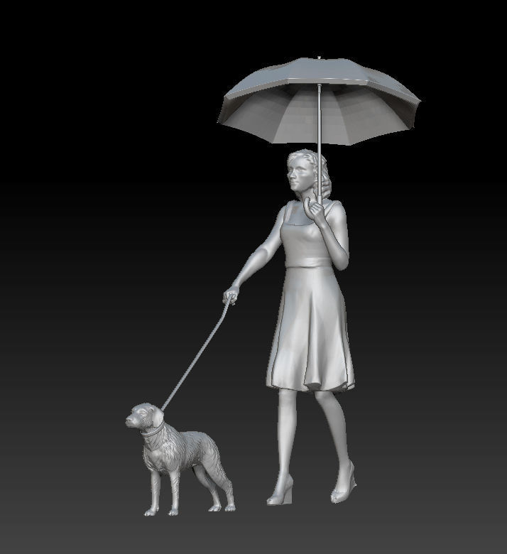 man and woman 3D print model_11