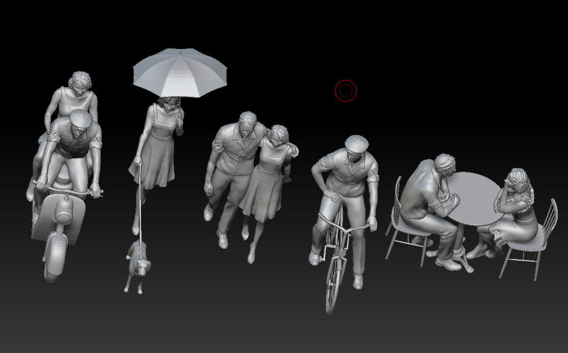 man and woman 3D print model_33