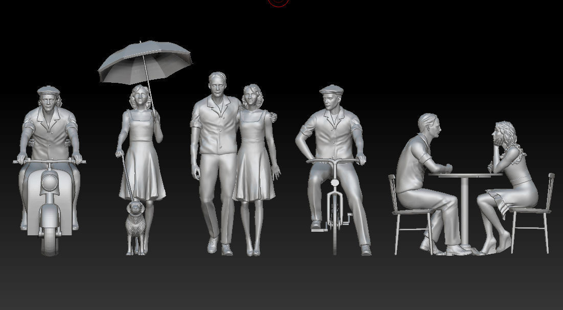 man and woman 3D print model_15