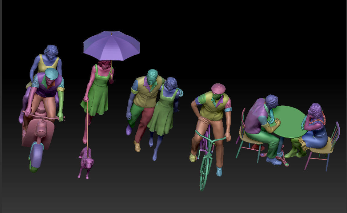 man and woman 3D print model_27