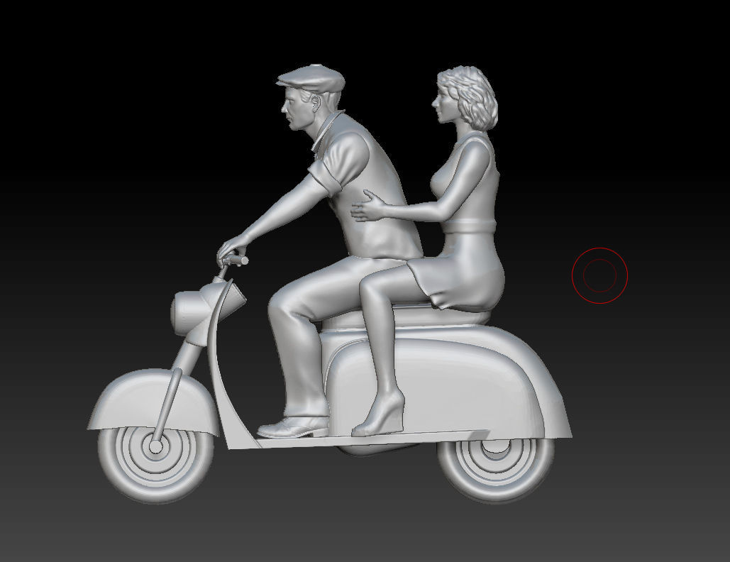 man and woman 3D print model_14