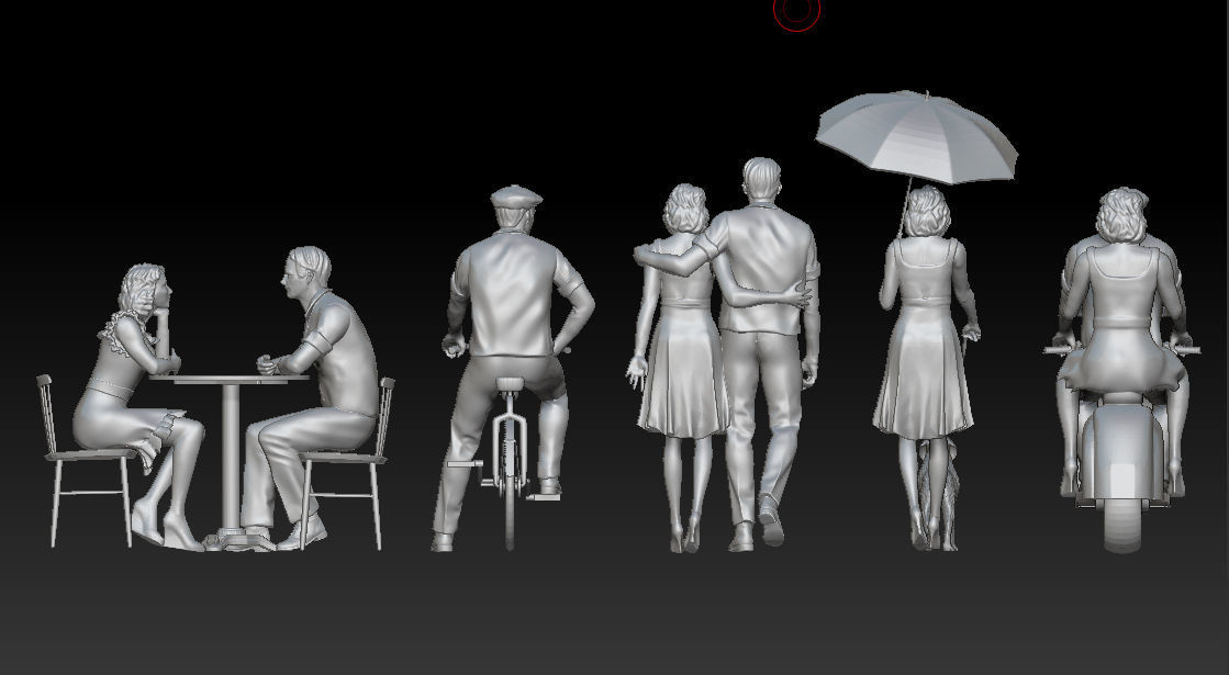man and woman 3D print model_1