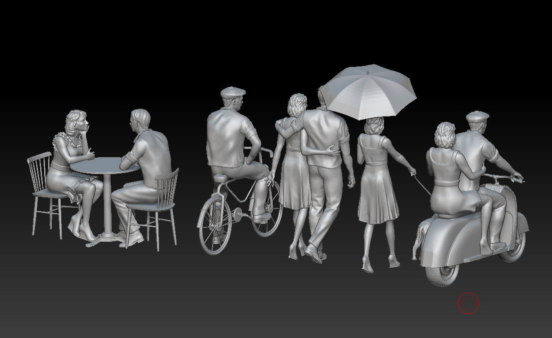 man and woman 3D print model_3