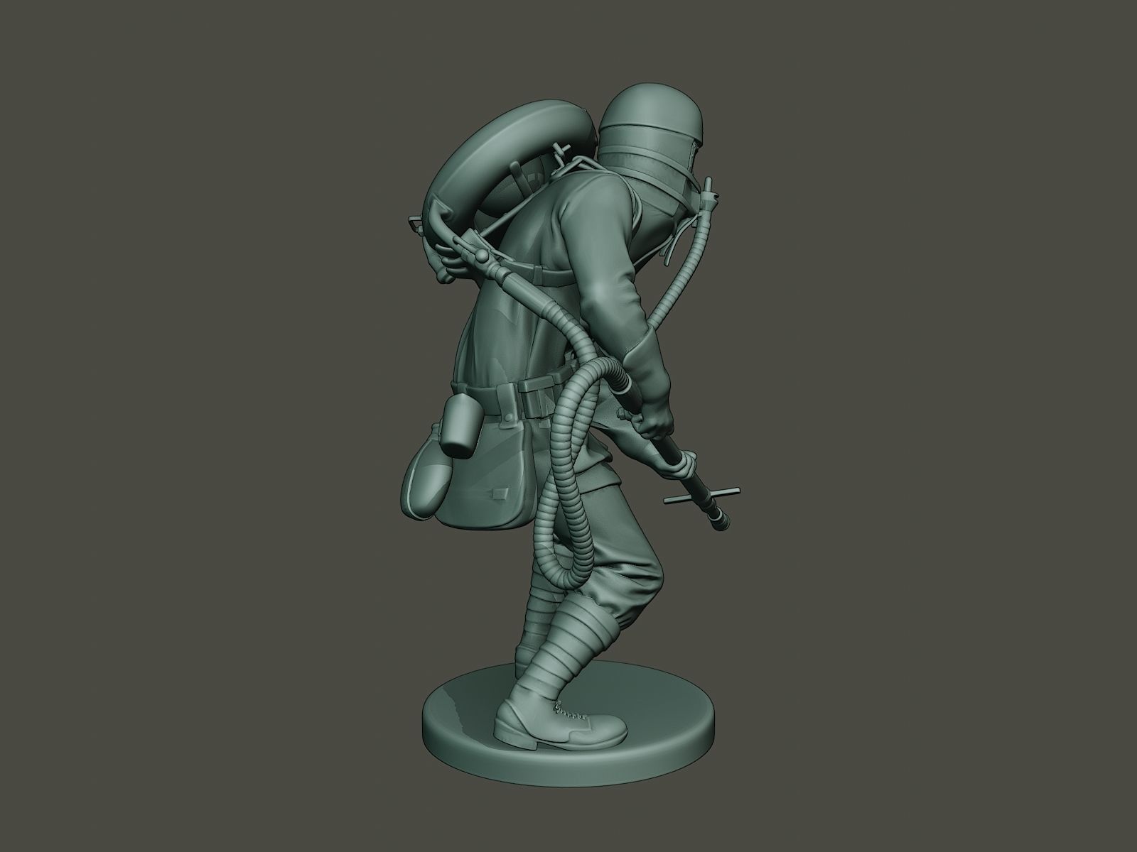 German soldier ww1 action2 G5 3D print model_6