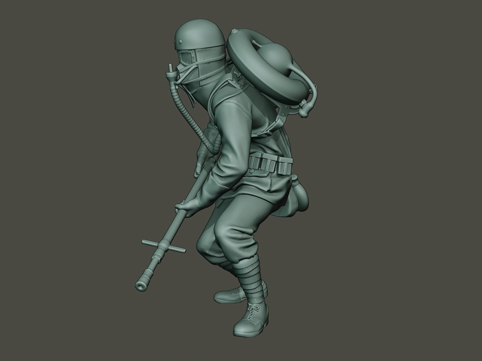 German soldier ww1 action2 G5 3D print model_26