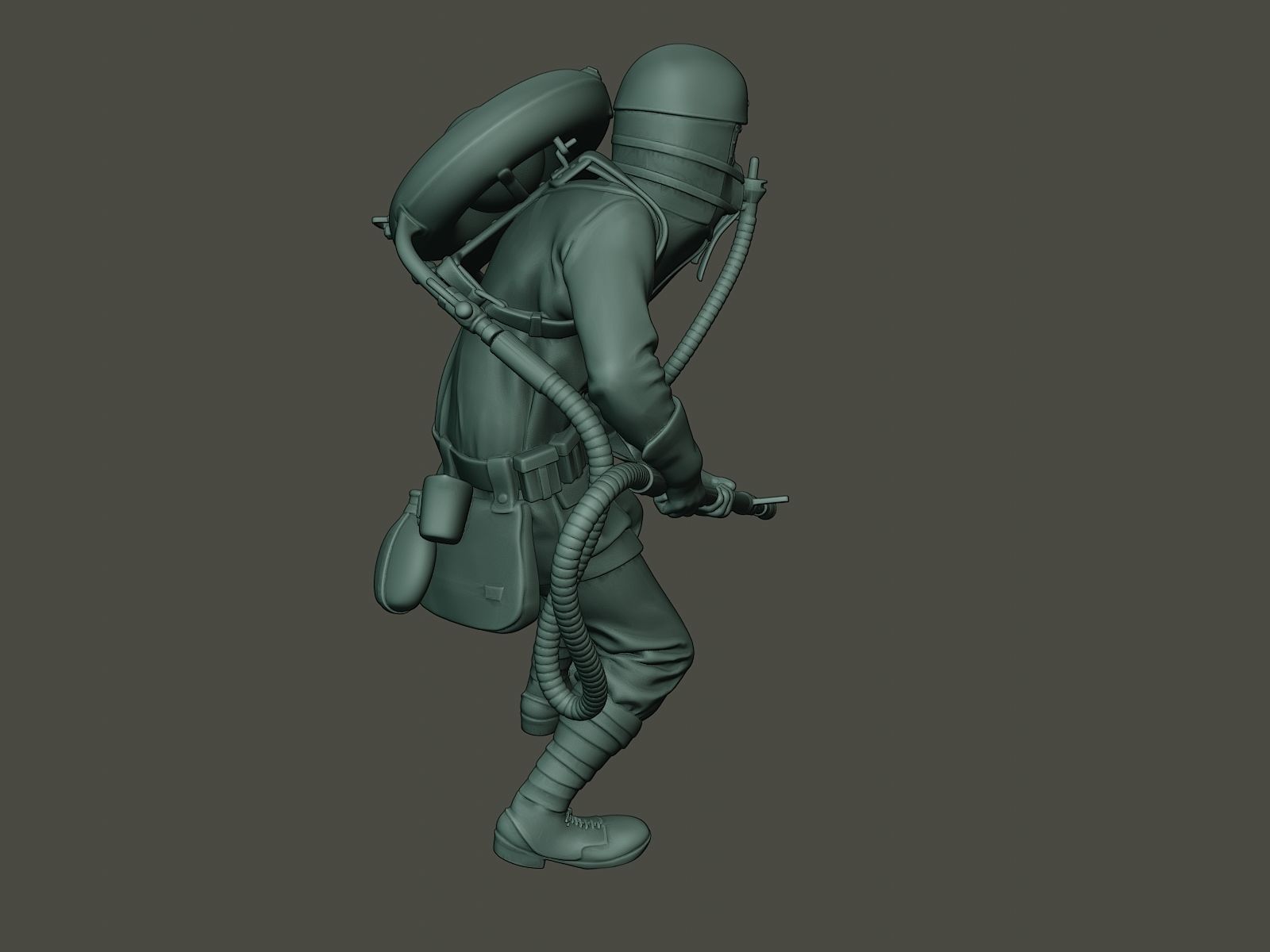 German soldier ww1 action2 G5 3D print model_23