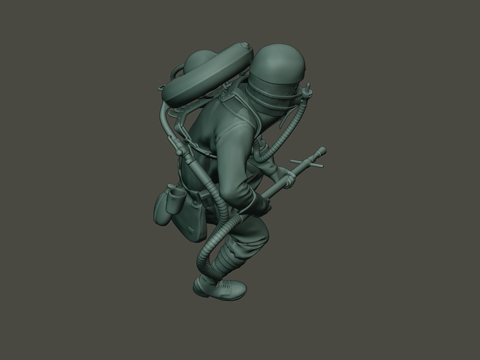 German soldier ww1 action2 G5 3D print model_22