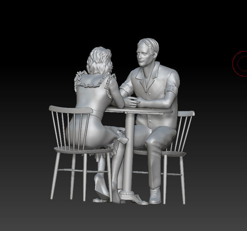 man and woman 3D print model_5