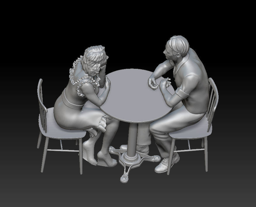 man and woman 3D print model_46